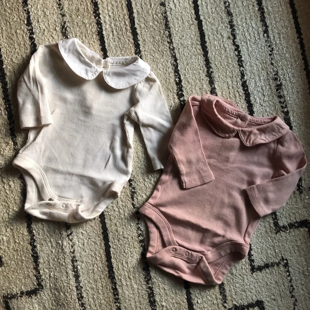 Baby Gap ribbed Peter Pan collar onesie